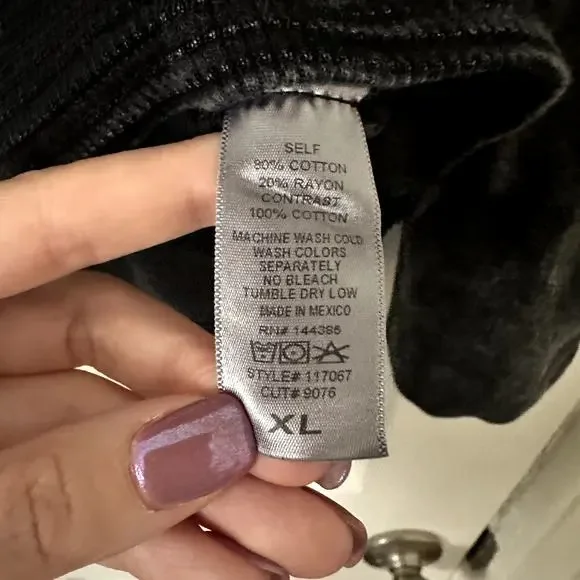 ABLE Waffle Knit Lace Cuff Thermal Shirt Sz XL - Picture 5 of 5